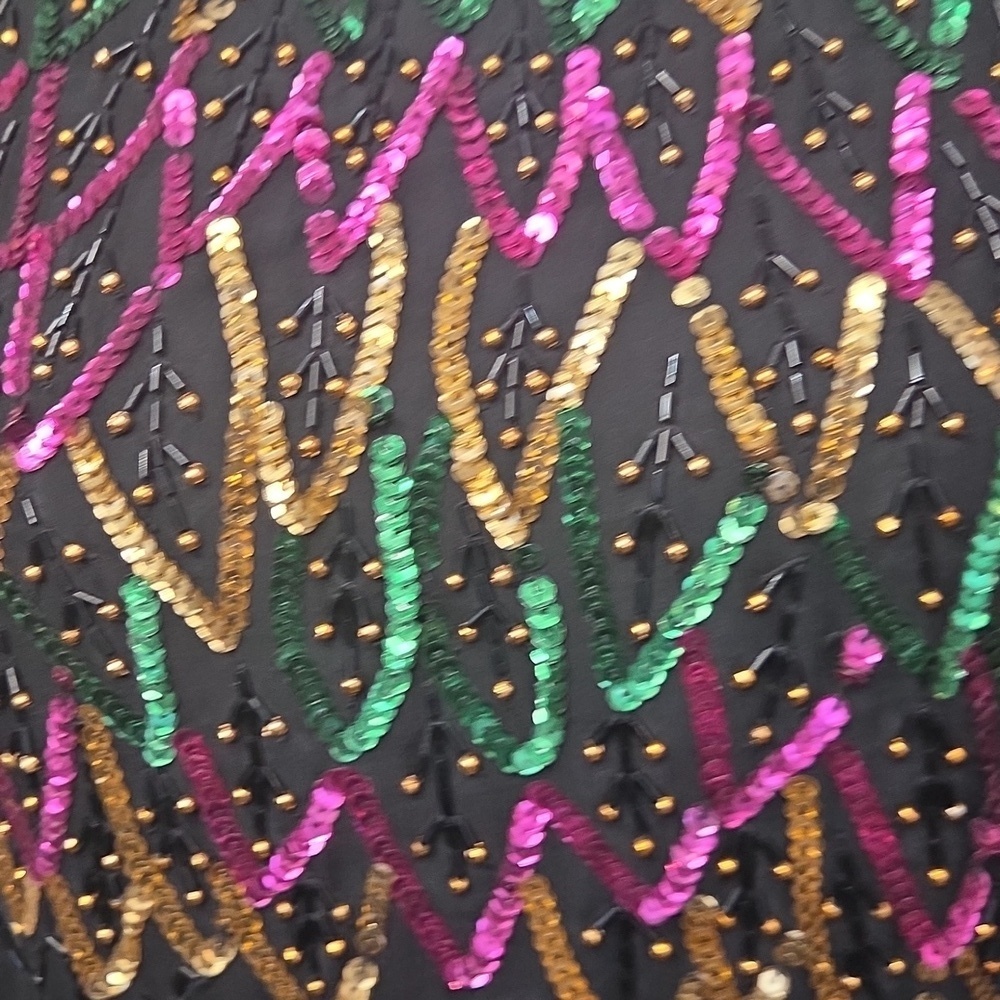 Vintage Stenay Beaded Sequined Multi Colored Dress size M JENNYFER - Picture 12 of 15